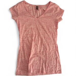 District Women's Heathered Pink Short Sleeve Tee